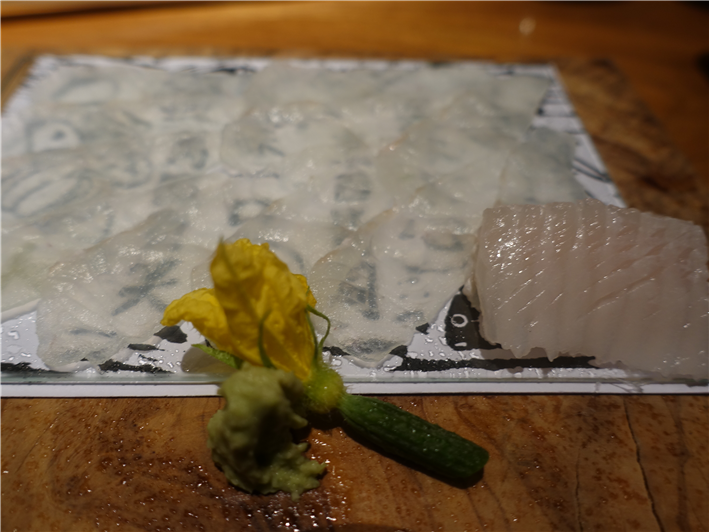 sashimi of plaice
